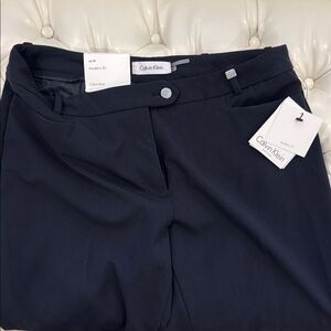 Calvin Klein women’s modern fit 8P petite deep navy/black dress suit pants
